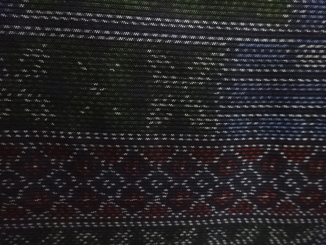 JAPANESE KIMONO / ANTIQUE KIMONO / SILK / DORO OSHIMA TSUMUGI / WOVEN STRIPE